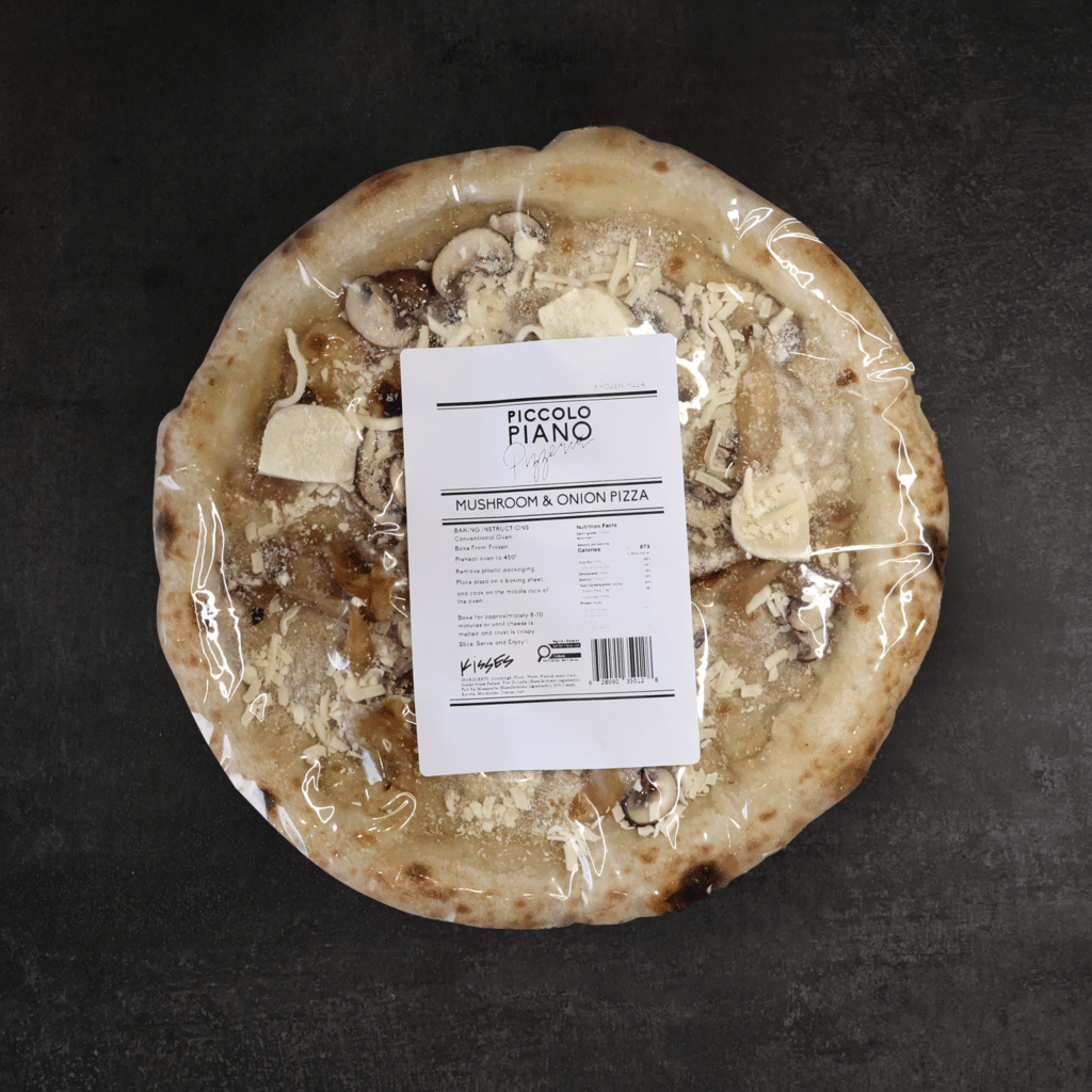 Pizza Mushroom and Carmelized Onions - Piccolo Piano